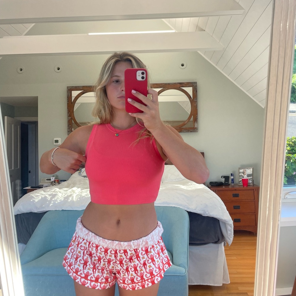 Pink High Neck Zara Tank